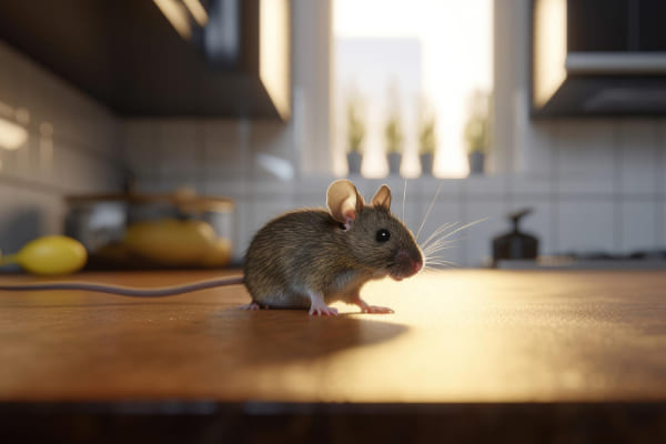 rata en la cocina