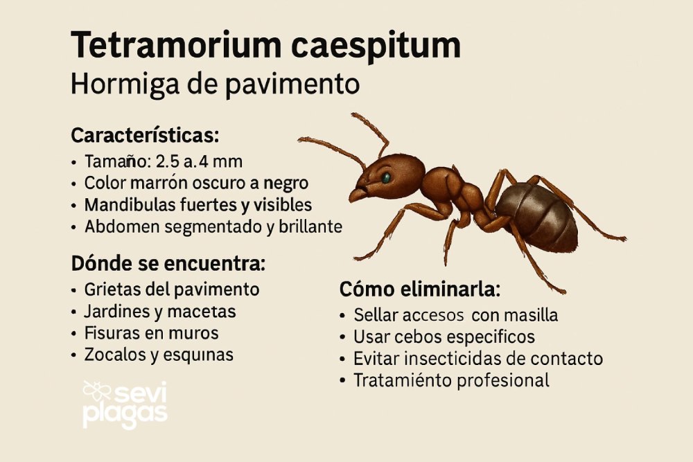 tetramorium caespitum o hormiga del pavimento