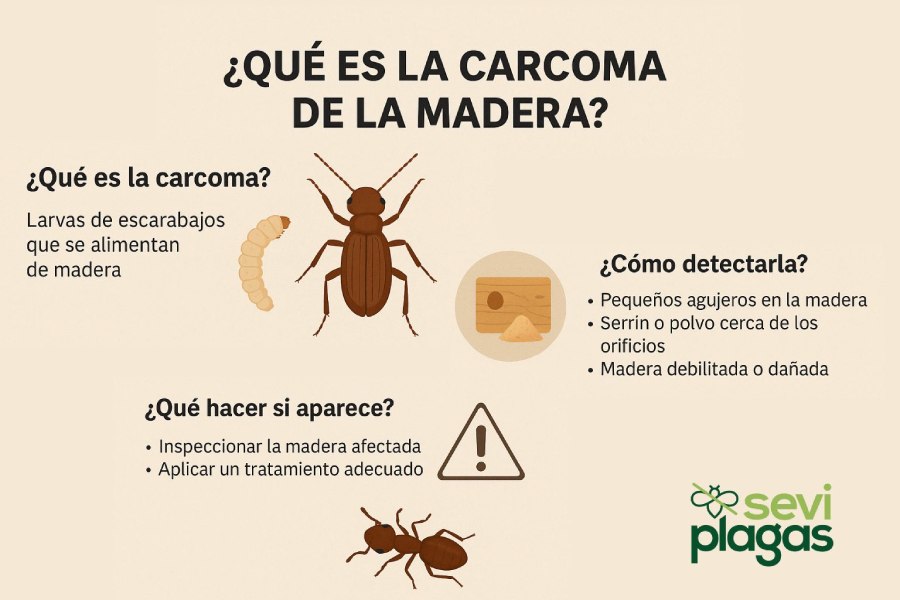que es carcoma de la madera