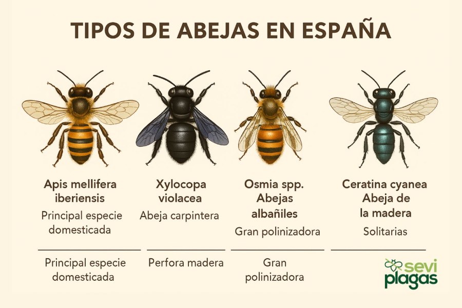 Tipos De Abejas En Espa a Seviplagas